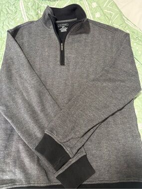 Van Heusen Men's Dark Gray Quarter-Zip Sweater